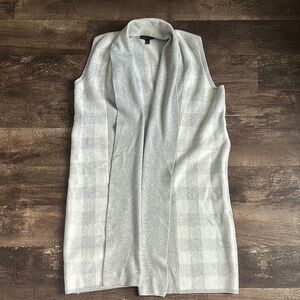 Lane Bryant Gray Sleeveless Cardigan
